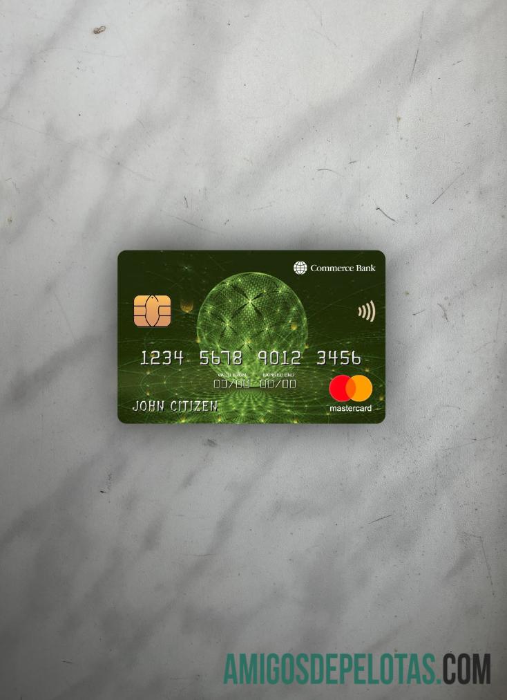 Frente Photolook do Mastercard do Banco de Comércio dos EUA exemplo real